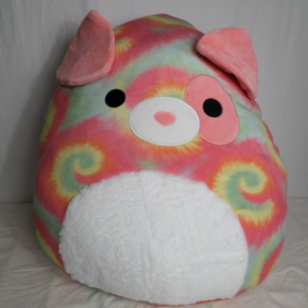 HuGe Shena The Dog Pink Tie Dye Squishmallow Plush Like New 20in